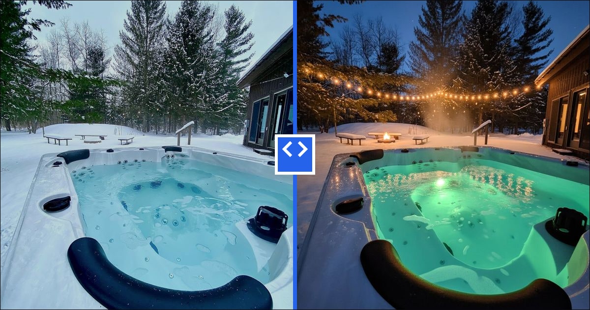 Before and after short-term-rental hot tub hero image